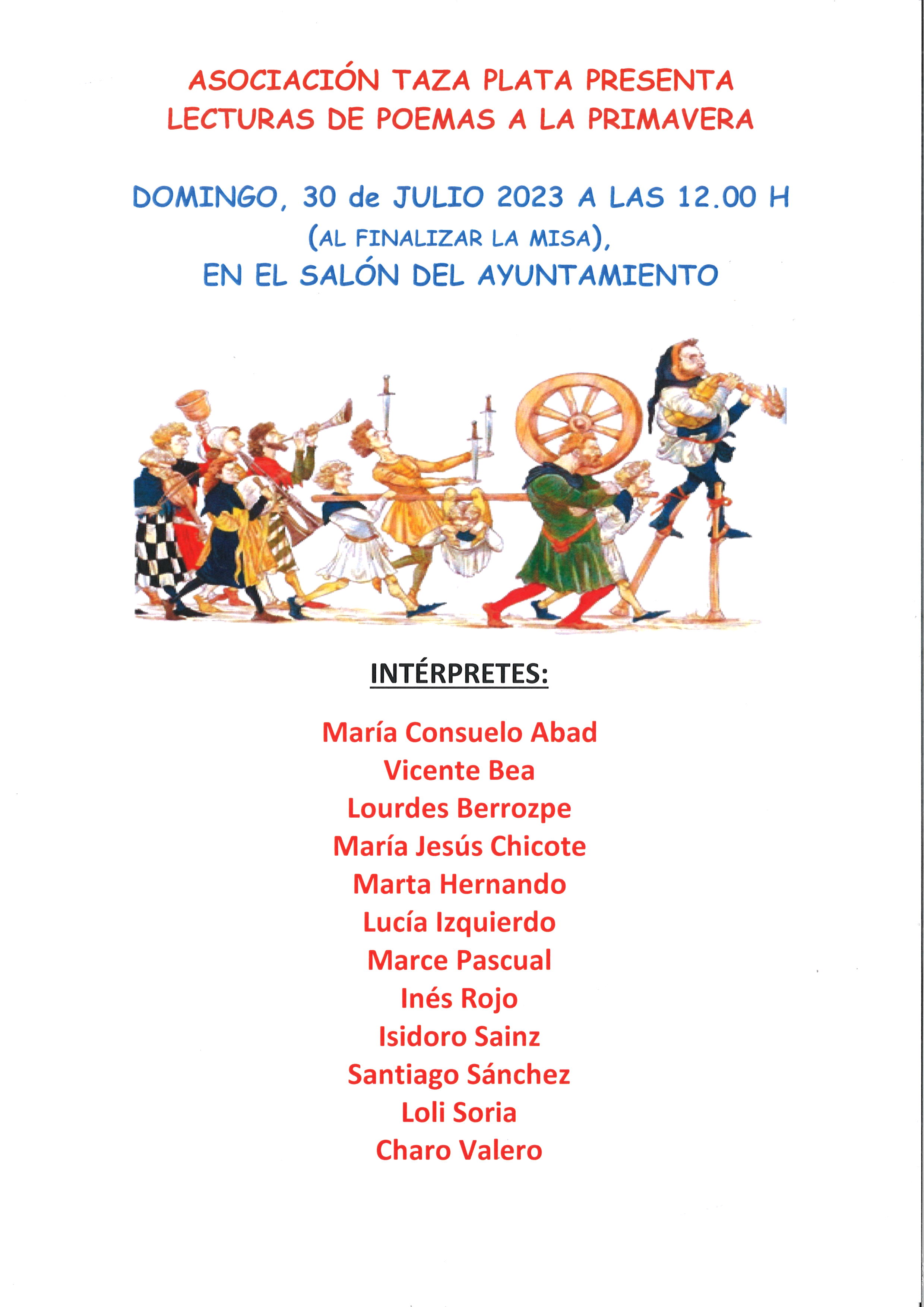LECTURAS DRAMATIZADAS - ASOCIACION CULTURAL TAZA PLATA