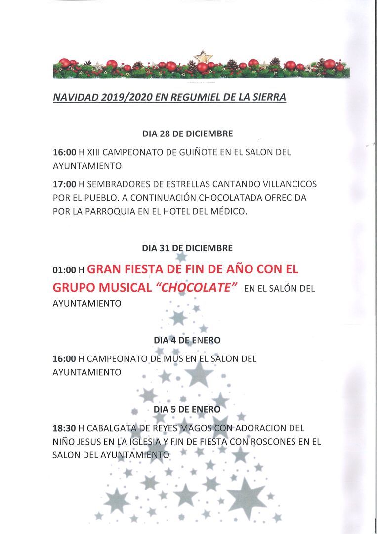 ACTIVIDADES NAVIDAD 2019-2020